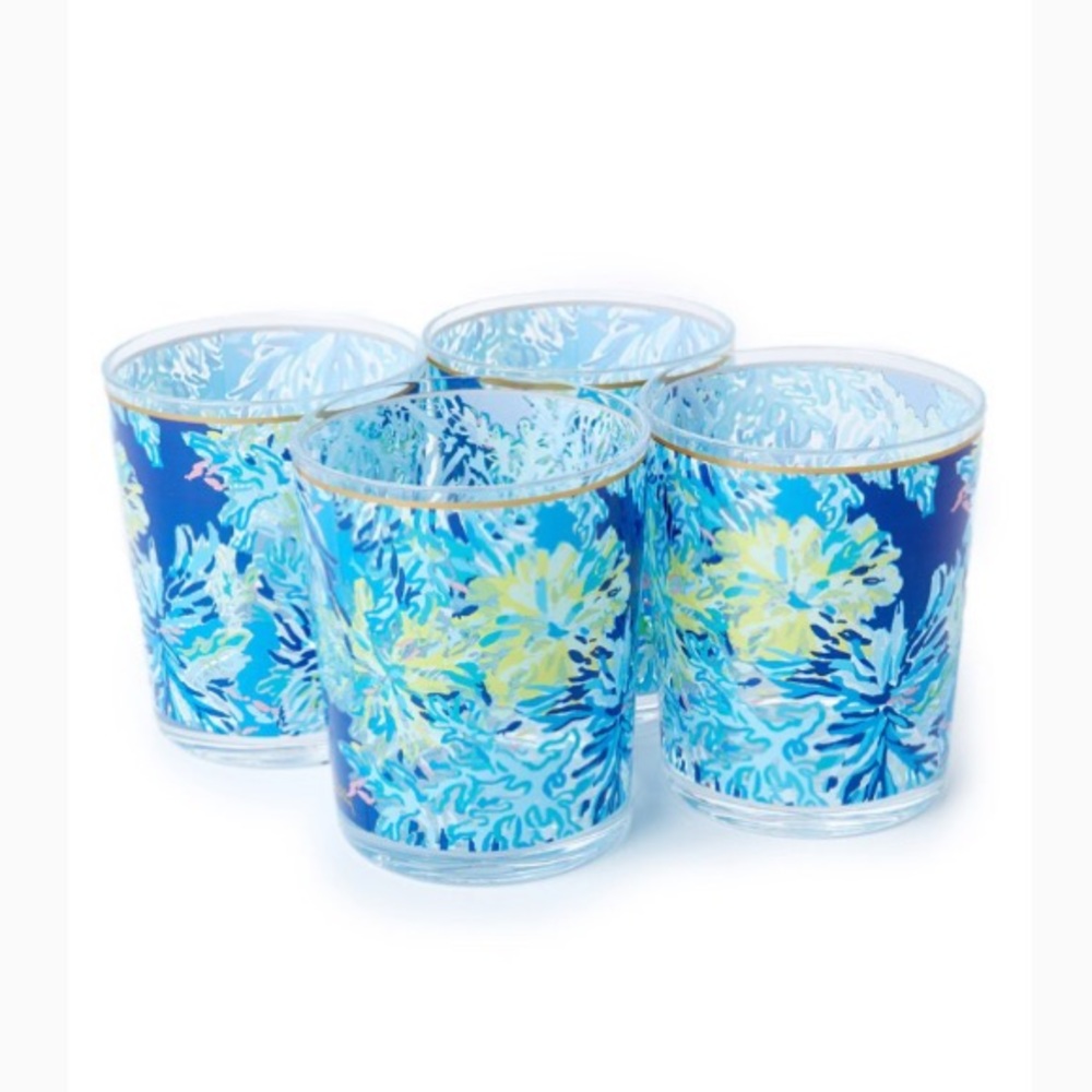 EUC set of 4 lo-ball Lily Pulitzer cups